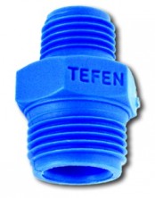 Соединитель-ниппель Tefen пластиковый уменьшающий резьба BSPT
