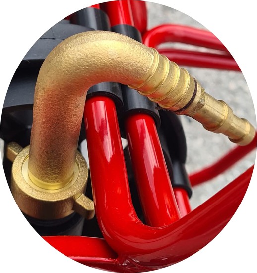 Катушка из стали для шланга с креплением к стене, потолку или полу