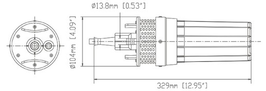 Погружной скважинный водяной насос Singflo на солнечной энергии 360 литров в час