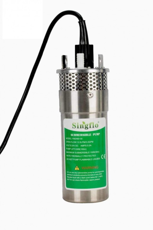 Погружной скважинный водяной насос Singflo для бассейна на солнечной энергии 720 литров в час