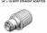 Адаптер коннектор прямой трубка 1/4" и наружная резьба NPTF 1/2"