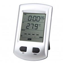 2.7" LCD беспроводной датчик осадков с термометром и радиоуправляемыми часами AW011