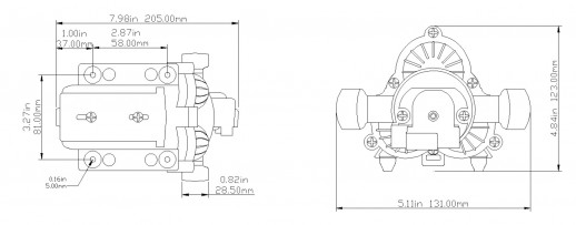 Насос Singflo для воды 12 вольт HY-30451T 3,1 бар, 11,6 литров/мин