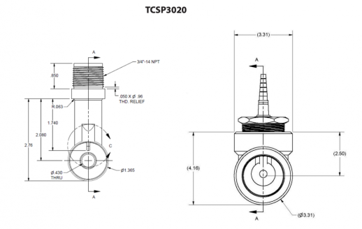 Sensorex TCSP3020 тороидальный датчик проводимости PEEK