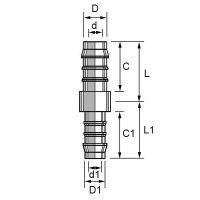Соединитель шлангов Tefen понижающий