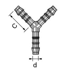 Y-коннектор Tefen для шланга