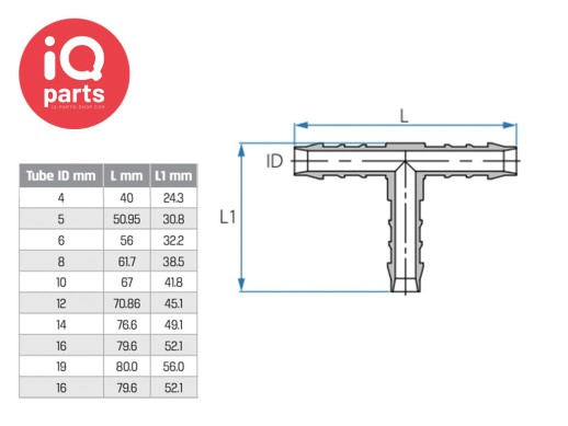 T-коннектор Tefen для шланга