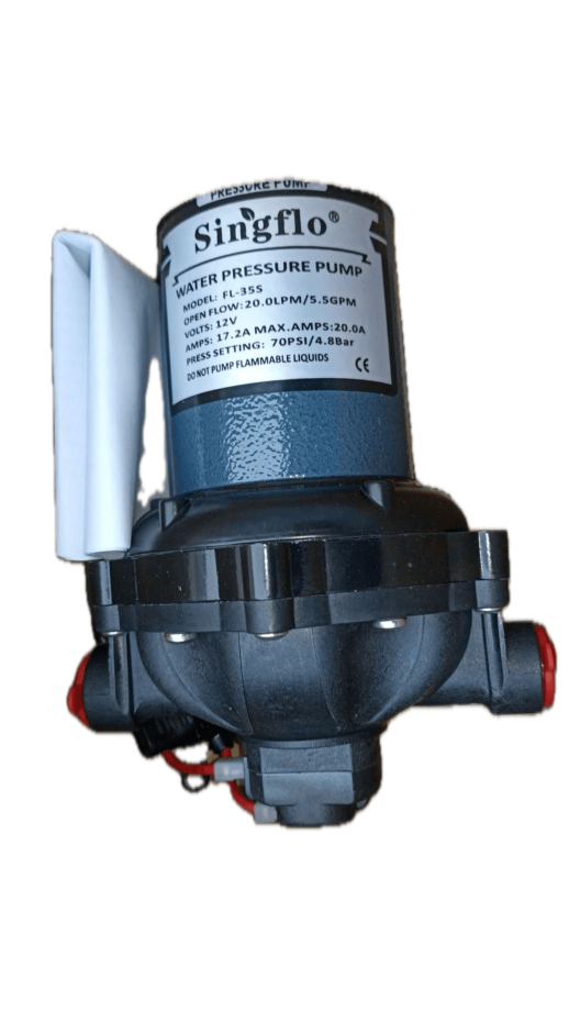 Насос для мойки катеров и автомобилей Singflo FL-35S 12 вольт 20 литров/мин 4,8 бар