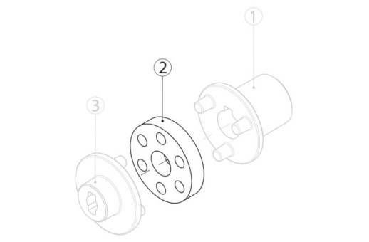 Резиновая вставка для муфт для роторных насосов Fluid-o-Tech
