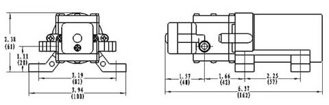 Насос для воды 12 вольт FL-2202A 5,5 бар (80 PSI), 4 литра/мин