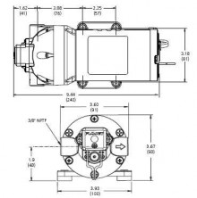 Насос для воды Flojet Triplex HP 6,9 бар, 5,3 литра/мин 24 VDC