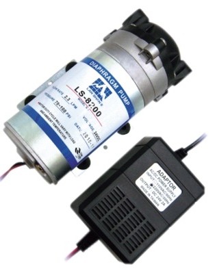 Насос повышающий для мембраны обратного осмоса Lan Shan DC24V и адаптер 220V