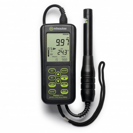 pH/EC/TDS/Temp метр Milwaukee MW805 MAX с функцией АТС + связь с ПК (низкий диапазон)