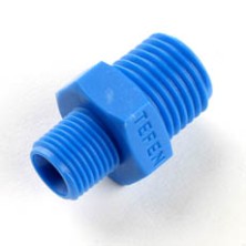 Соединитель-ниппель Tefen пластиковый уменьшающий резьба BSPT