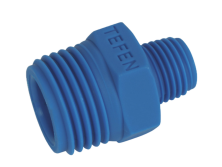 Соединитель-ниппель Tefen пластиковый уменьшающий резьба BSPT