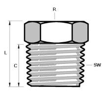 Пластиковый фланец-вилка резьба 1/2" BSPT